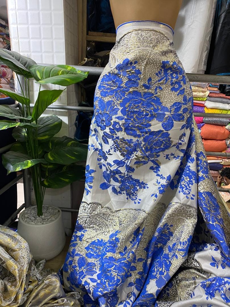 Royal blue damas #1      selling by yards