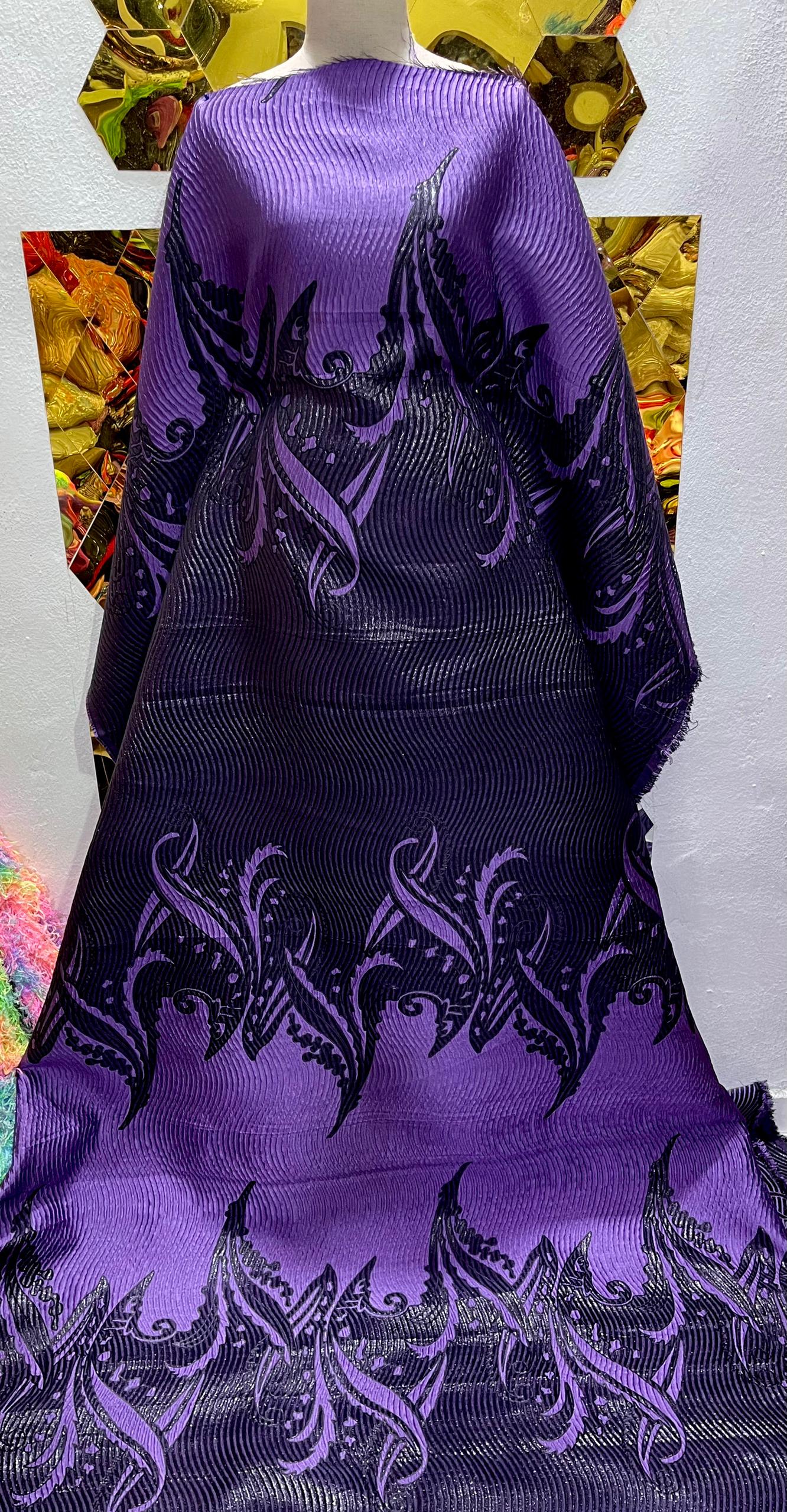 Purple brocade #3.          Selling by yards