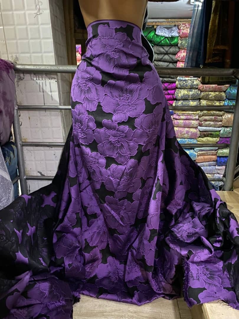 Purple brocade #1          selling by yards